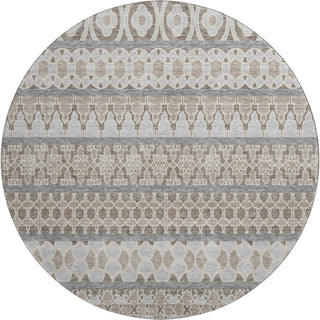 Piper Looms Mayfield Bohemian AMF726 Taupe Machine Washable Area Rug Round Main Image