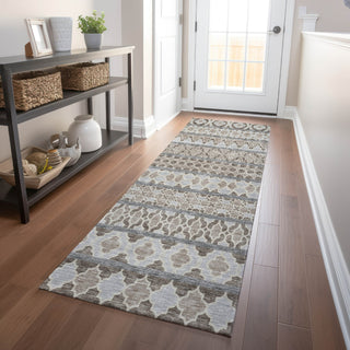 Piper Looms Mayfield Bohemian AMF726 Taupe Machine Washable Area Rug Runner Lifestyle Image Feature