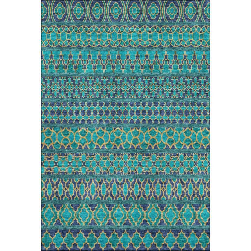 Piper Looms Mayfield Bohemian AMF726 Teal Machine Washable Area Rug main image