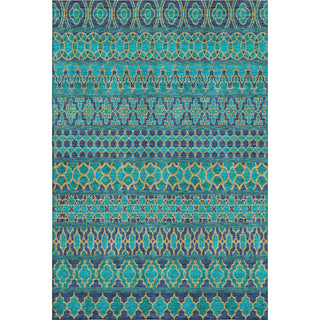 Piper Looms Mayfield Bohemian AMF726 Teal Machine Washable Area Rug main image