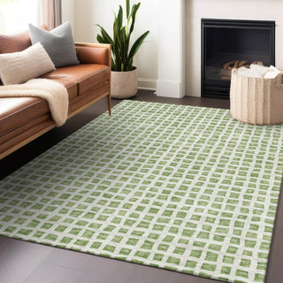 Piper Looms Mayfield Geometric AMF727 Aloe Machine Washable Area Rug Lifestyle Image Feature