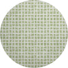 Piper Looms Mayfield Geometric AMF727 Aloe Machine Washable Area Rug Round Main Image