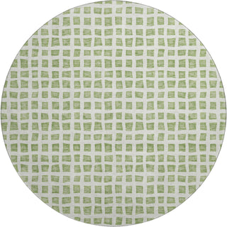 Piper Looms Mayfield Geometric AMF727 Aloe Machine Washable Area Rug Round Main Image