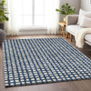 Piper Looms Mayfield Geometric AMF727 Blue Machine Washable Area Rug Lifestyle Image Feature