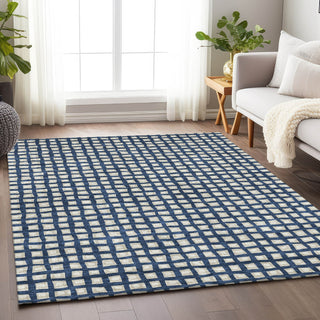 Piper Looms Mayfield Geometric AMF727 Blue Machine Washable Area Rug Lifestyle Image Feature