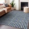 Piper Looms Mayfield Geometric AMF727 Blue Machine Washable Area Rug Lifestyle Image Feature