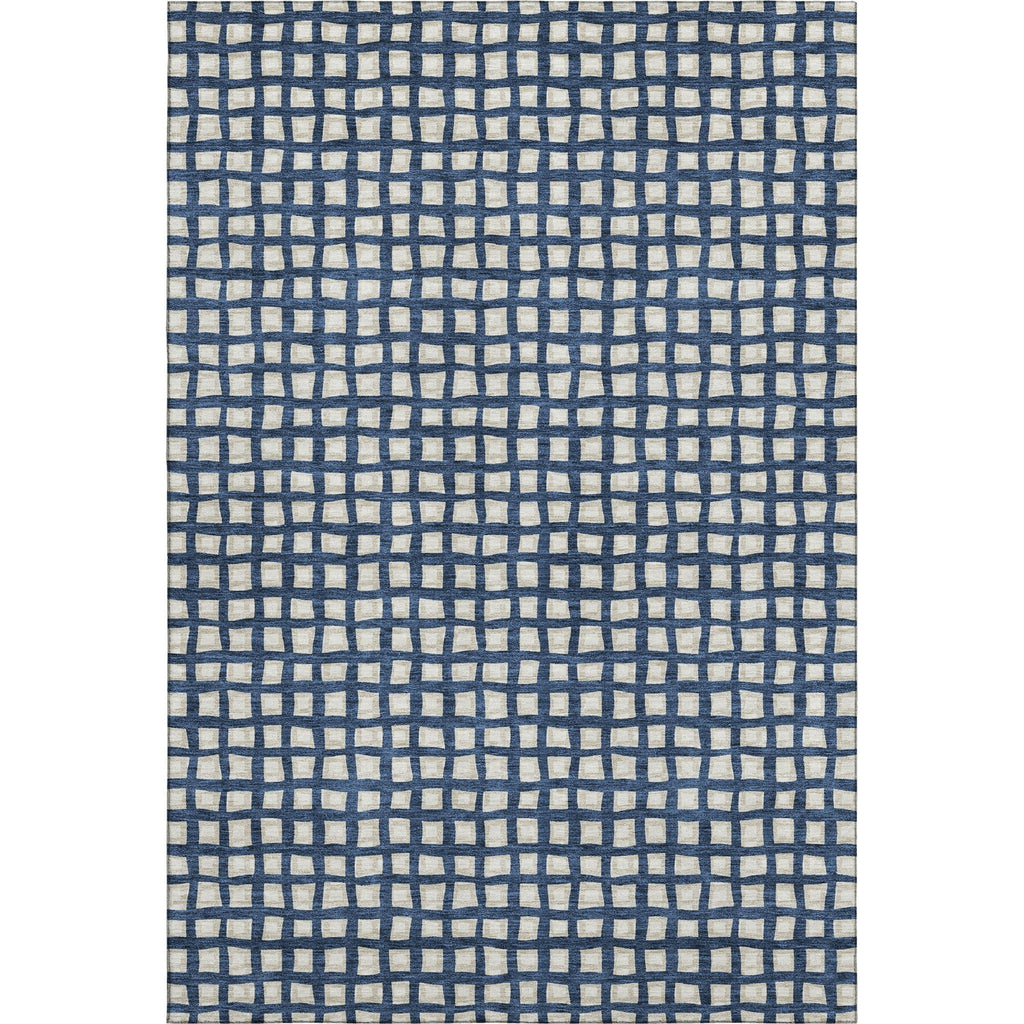 Piper Looms Mayfield Geometric AMF727 Blue Machine Washable Area Rug main image
