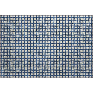 Piper Looms Mayfield Geometric AMF727 Blue Machine Washable Area Rug Scatter Main Image