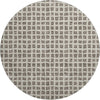 Piper Looms Mayfield Geometric AMF727 Brown Machine Washable Area Rug Round Main Image