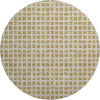Piper Looms Mayfield Geometric AMF727 Gold Machine Washable Area Rug Round Main Image