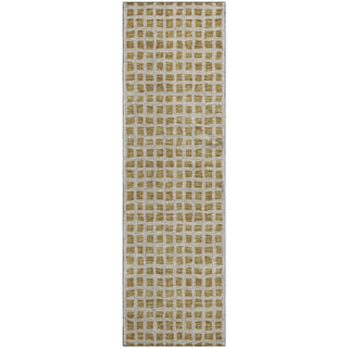 Piper Looms Mayfield Geometric AMF727 Gold Machine Washable Area Rug Runner Main Image