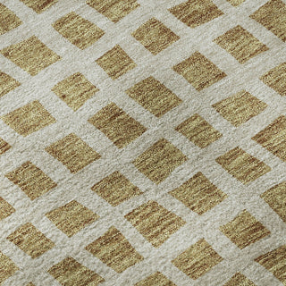 Piper Looms Mayfield Geometric AMF727 Gold Machine Washable Area Rug Swatch Image