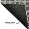 Piper Looms Mayfield Geometric AMF727 Graphite Machine Washable Area Rug Backing Image