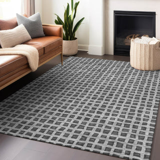 Piper Looms Mayfield Geometric AMF727 Graphite Machine Washable Area Rug Lifestyle Image Feature