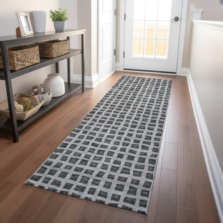 Piper Looms Mayfield Geometric AMF727 Graphite Machine Washable Area Rug Runner Lifestyle Image Feature