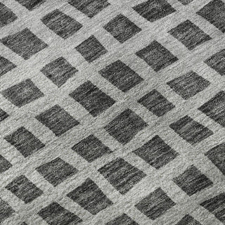 Piper Looms Mayfield Geometric AMF727 Graphite Machine Washable Area Rug Swatch Image