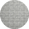 Piper Looms Mayfield Geometric AMF727 Gray Machine Washable Area Rug Round Main Image