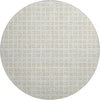 Piper Looms Mayfield Geometric AMF727 Ivory Machine Washable Area Rug Round Main Image