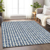 Piper Looms Mayfield Geometric AMF727 Navy Machine Washable Area Rug Lifestyle Image Feature