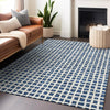 Piper Looms Mayfield Geometric AMF727 Navy Machine Washable Area Rug Lifestyle Image Feature
