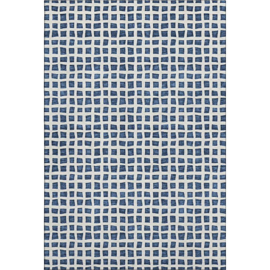 Piper Looms Mayfield Geometric AMF727 Navy Machine Washable Area Rug main image