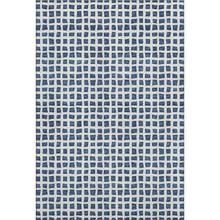 Piper Looms Mayfield Geometric AMF727 Navy Machine Washable Area Rug main image
