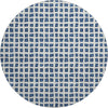 Piper Looms Mayfield Geometric AMF727 Navy Machine Washable Area Rug Round Main Image