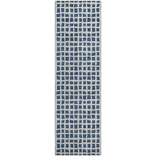 Piper Looms Mayfield Geometric AMF727 Navy Machine Washable Area Rug Runner Main Image