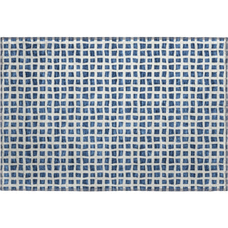 Piper Looms Mayfield Geometric AMF727 Navy Machine Washable Area Rug Scatter Main Image