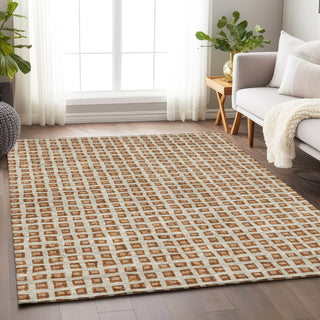 Piper Looms Mayfield Geometric AMF727 Paprika Machine Washable Area Rug Lifestyle Image Feature