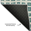 Piper Looms Mayfield Geometric AMF727 Teal Machine Washable Area Rug Backing Image