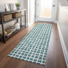 Piper Looms Mayfield Geometric AMF727 Teal Machine Washable Area Rug Runner Lifestyle Image Feature