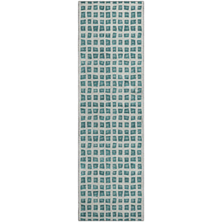 Piper Looms Mayfield Geometric AMF727 Teal Machine Washable Area Rug Runner Main Image