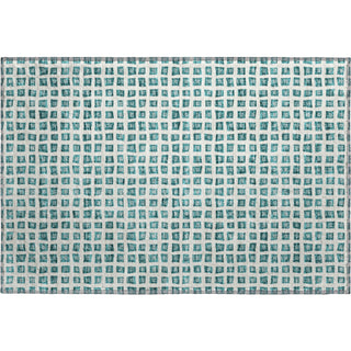 Piper Looms Mayfield Geometric AMF727 Teal Machine Washable Area Rug Scatter Main Image