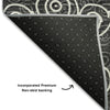 Piper Looms Mayfield Circles AMF728 Black Machine Washable Area Rug Backing Image