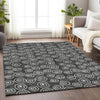 Piper Looms Mayfield Circles AMF728 Black Machine Washable Area Rug Lifestyle Image Feature