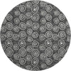 Piper Looms Mayfield Circles AMF728 Black Machine Washable Area Rug Round Main Image