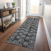 Piper Looms Mayfield Circles AMF728 Black Machine Washable Area Rug Runner Lifestyle Image Feature