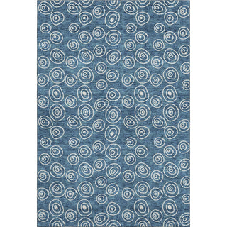 Piper Looms Mayfield Circles AMF728 Blue Machine Washable Area Rug main image