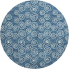 Piper Looms Mayfield Circles AMF728 Blue Machine Washable Area Rug Round Main Image