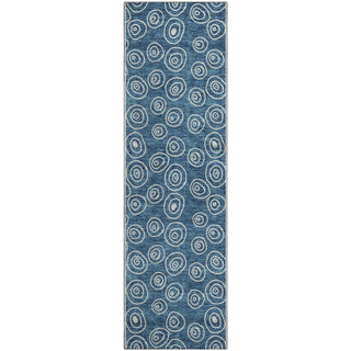 Piper Looms Mayfield Circles AMF728 Blue Machine Washable Area Rug Runner Main Image
