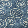 Piper Looms Mayfield Circles AMF728 Blue Machine Washable Area Rug Swatch Image