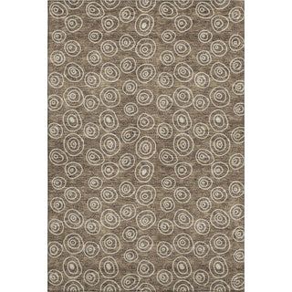 Piper Looms Mayfield Circles AMF728 Brown Machine Washable Area Rug main image