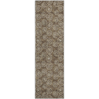 Piper Looms Mayfield Circles AMF728 Brown Machine Washable Area Rug Runner Main Image