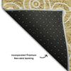 Piper Looms Mayfield Circles AMF728 Gold Machine Washable Area Rug Backing Image