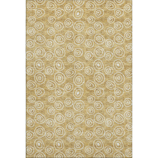 Piper Looms Mayfield Circles AMF728 Gold Machine Washable Area Rug main image
