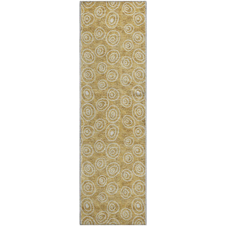 Piper Looms Mayfield Circles AMF728 Gold Machine Washable Area Rug Runner Main Image