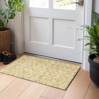 Piper Looms Mayfield Circles AMF728 Gold Machine Washable Area Rug Scatter Lifestyle Image Feature