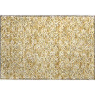 Piper Looms Mayfield Circles AMF728 Gold Machine Washable Area Rug Scatter Main Image