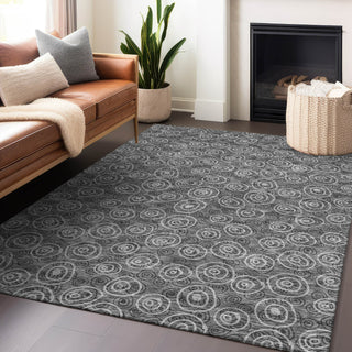 Piper Looms Mayfield Circles AMF728 Gray Machine Washable Area Rug Lifestyle Image Feature
